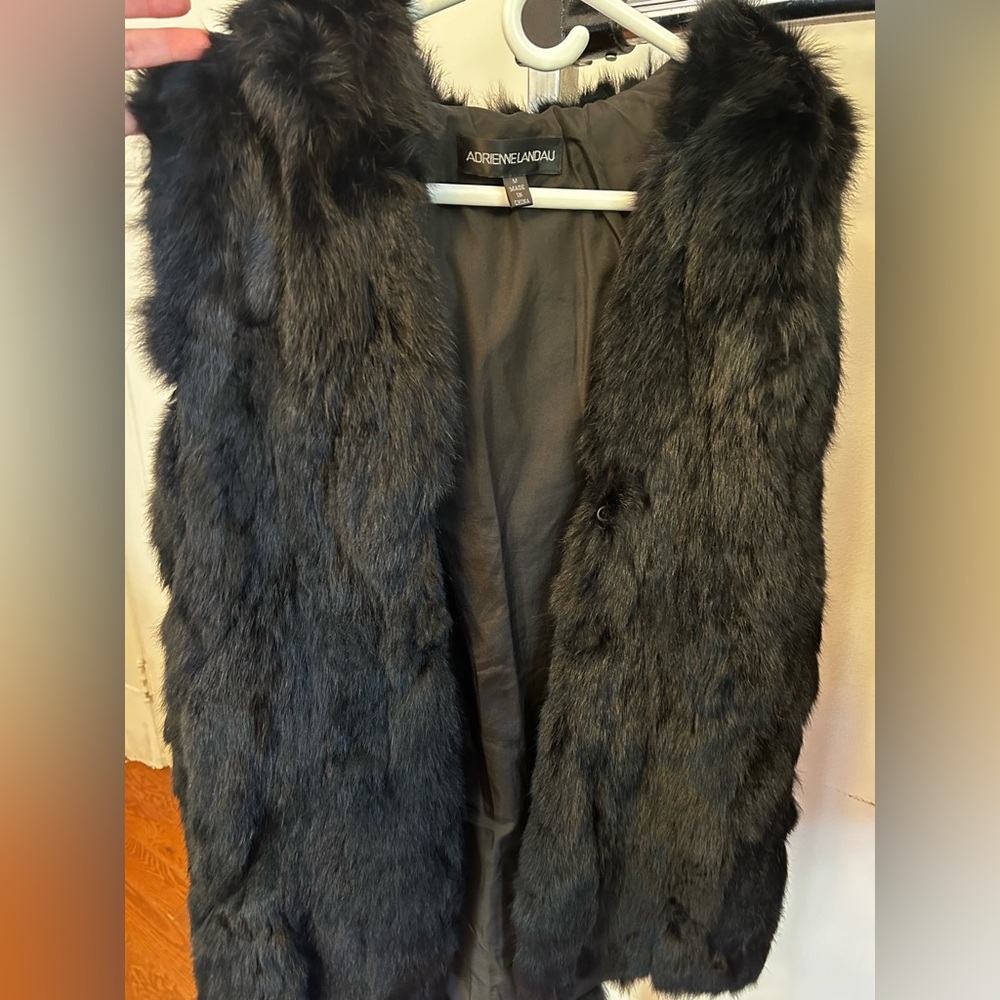 Chic Black Faux Fur Vest